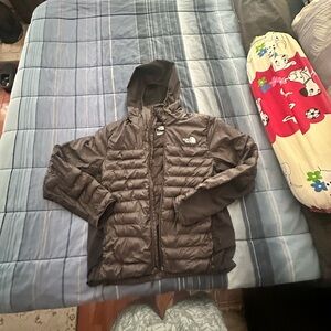 The North Face Black Hooded Puffer Jacket with Quilted Front